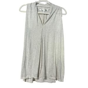 Max Studio Womens Sleeveless Tunic Top Gray Minimalist Modern Casual Stretch M